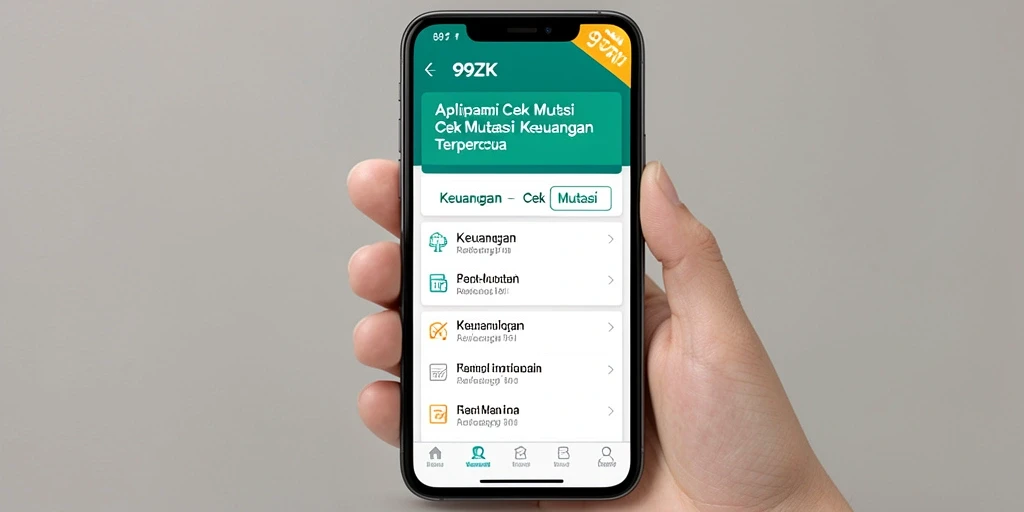 Antarmuka 99ZK yang sederhana dan intuitif untuk cek mutasi.