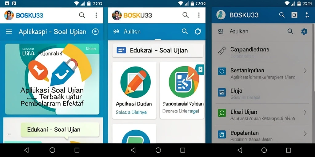 Tampilan antarmuka aplikasi BOSKU33 yang intuitif dan fungsional.