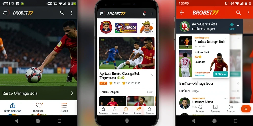 Antarmuka aplikasi BROBET77 yang interaktif dan informatif.