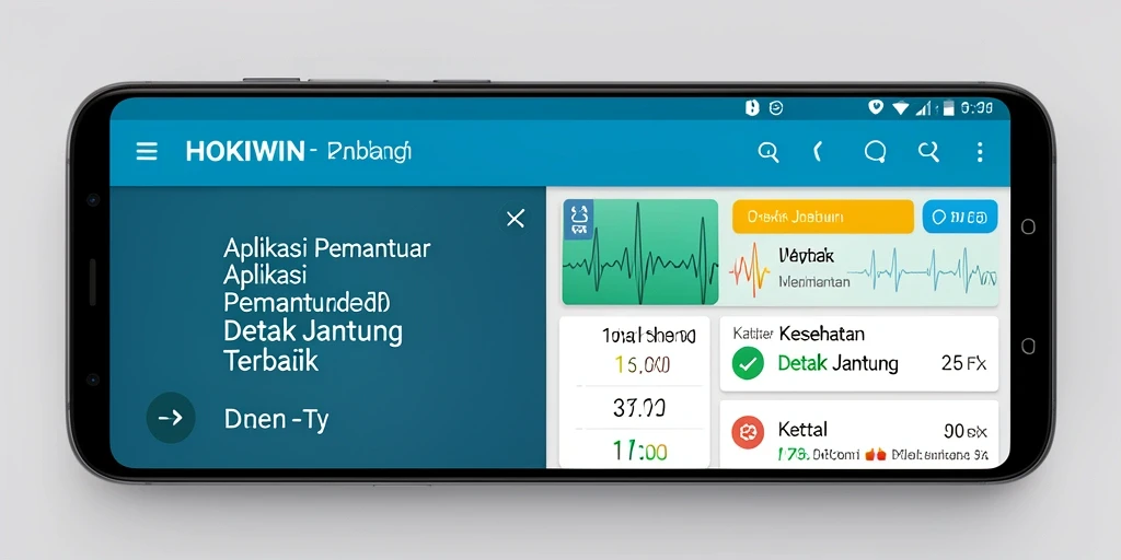 Tampilan antarmuka HOKIWIN menampilkan grafik detak jantung yang informatif.