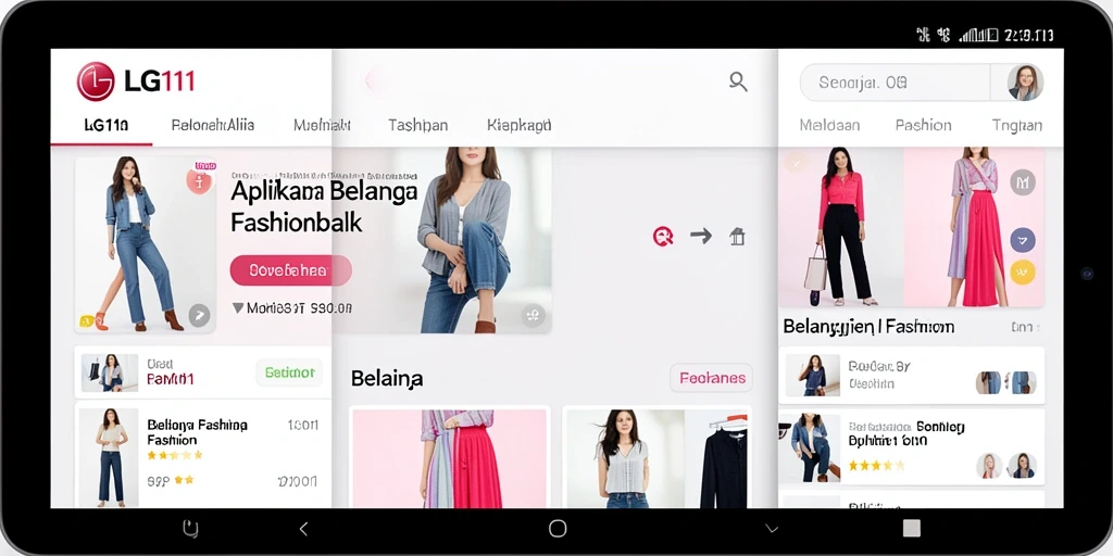 Antarmuka aplikasi LG111 yang modern dan user-friendly.