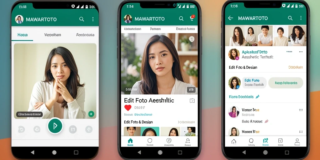 Antarmuka pengguna MAWARTOTO yang intuitif dan beragam fitur Edit Foto Aesthetic.