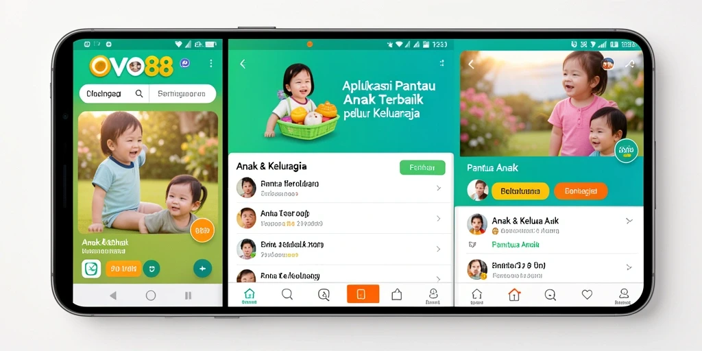 Screenshot antarmuka aplikasi OVO88 untuk pantau anak.