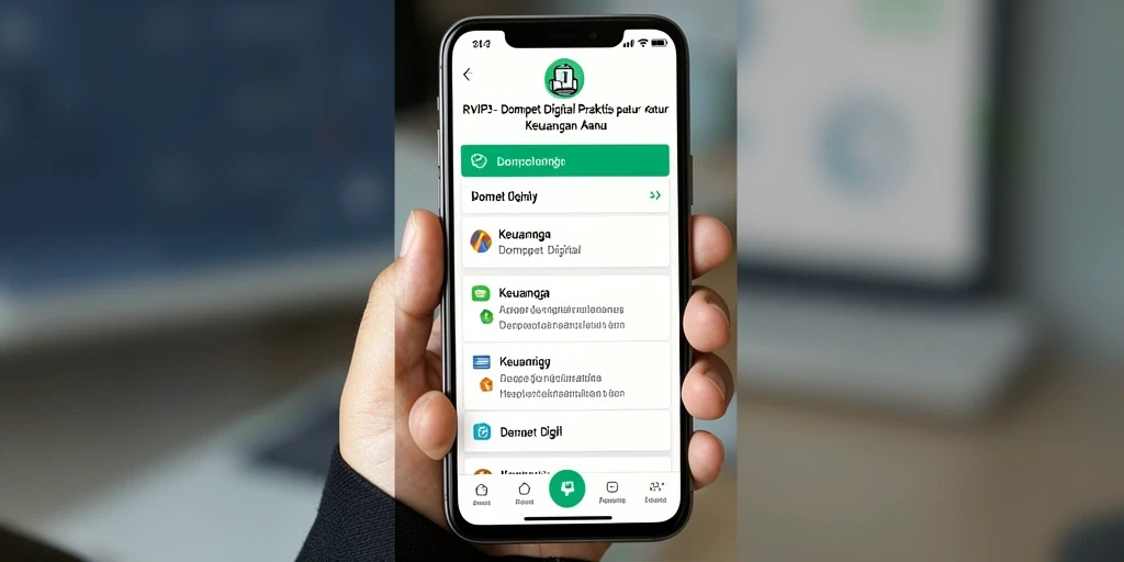 Tampilan antarmuka RVIP3 yang modern dan menarik untuk Dompet Digital.