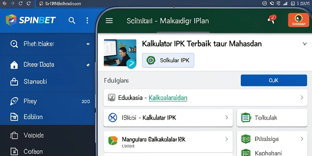 Antarmuka SPINBET menampilkan kalkulator IPK yang sederhana dan mudah digunakan.
