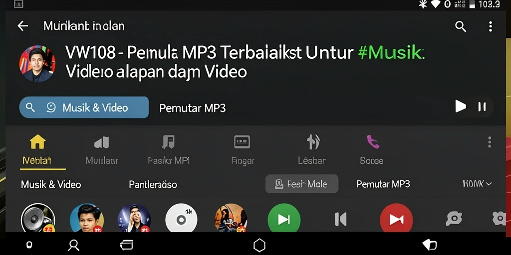 Tampilan antarmuka VW108 yang menarik dan fungsional.